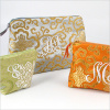 personalized brocade cosmetic bag - large